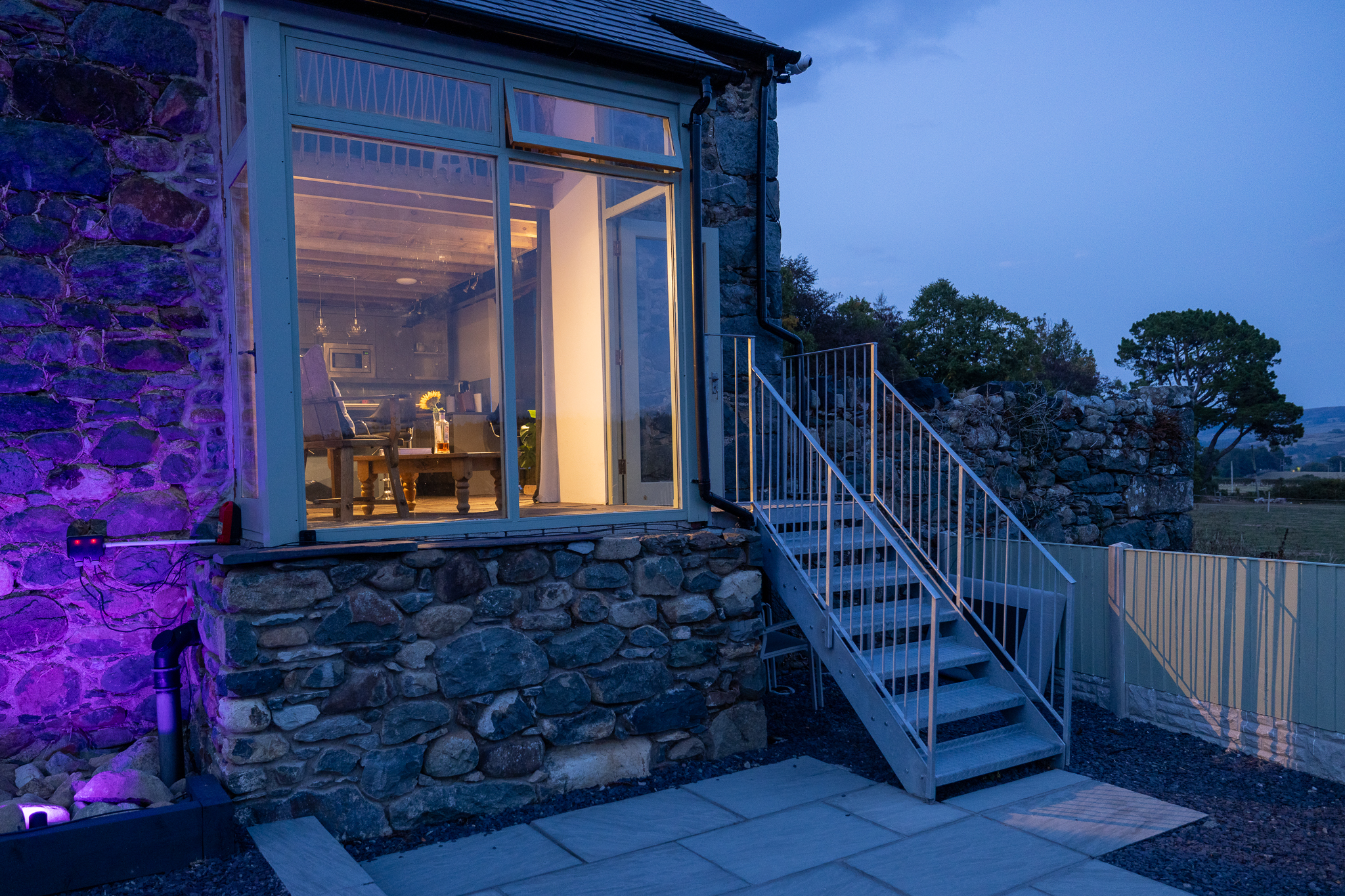 Evening at the cottage at The Tree of Life Cottage